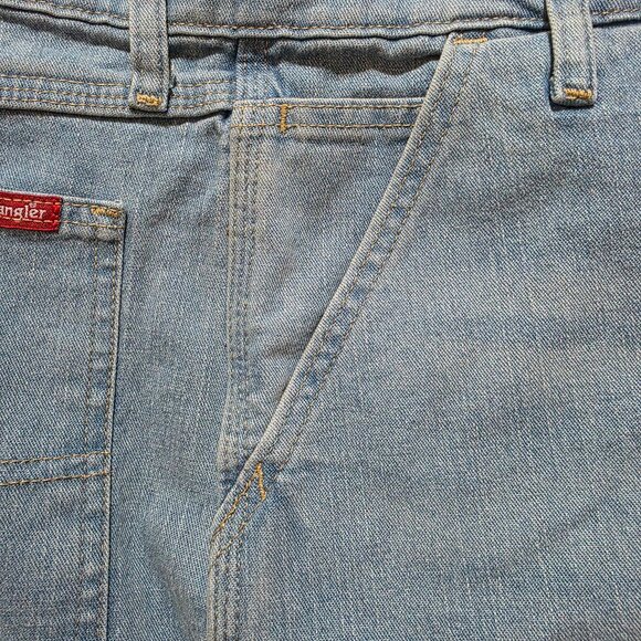 Wrangler Carpenter Denim Shorts Relaxed Fit Hammer Loop Men's Size 38 Blue - Picture 10 of 10